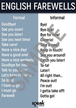Formal and Respectful Farewells