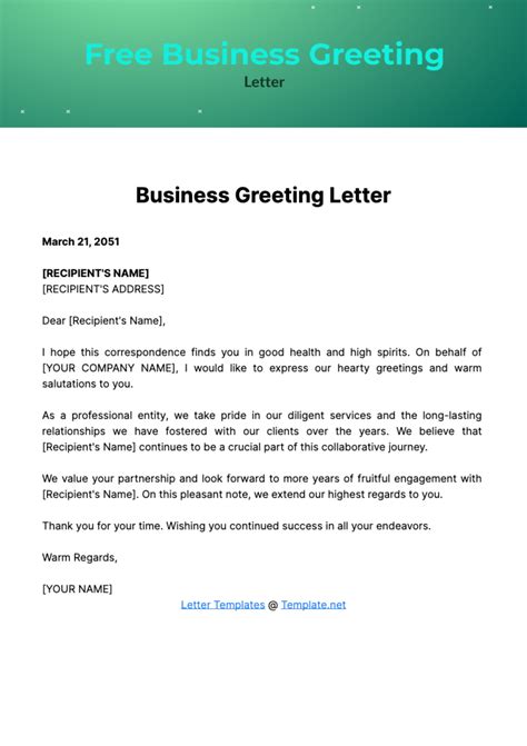 Formal & Corporate Greetings