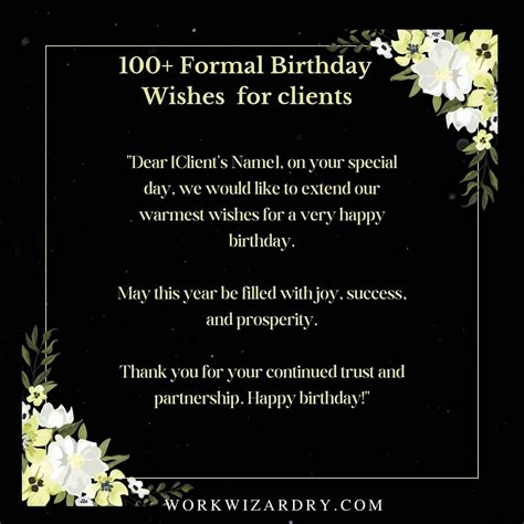 Formal & Elegant Wishes for Colleagues, Bosses, or Acquaintances