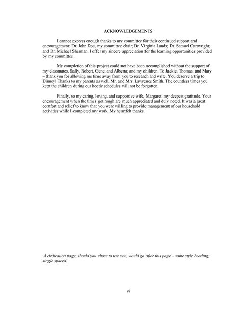 Formal & Professional Acknowledgments