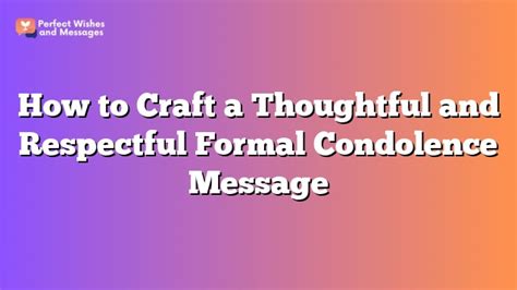 Formal & Respectful Messages
