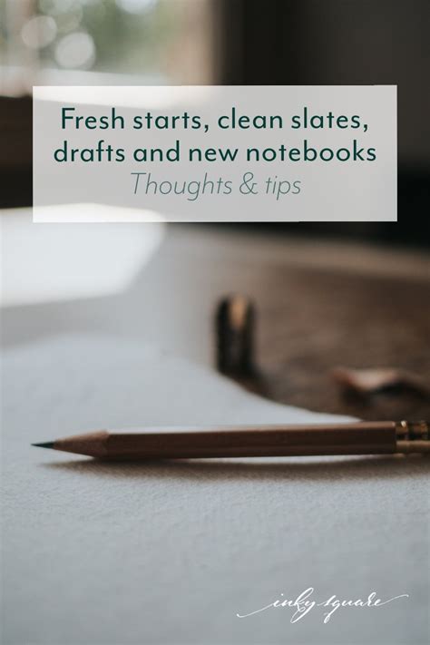 Fresh Starts & Clean Slates