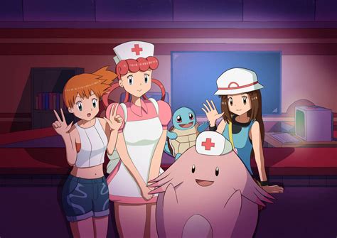 From the Pokémon Center & Nurse Joy