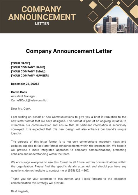 From the Top: Formal Wishes for Company-Wide Announcements