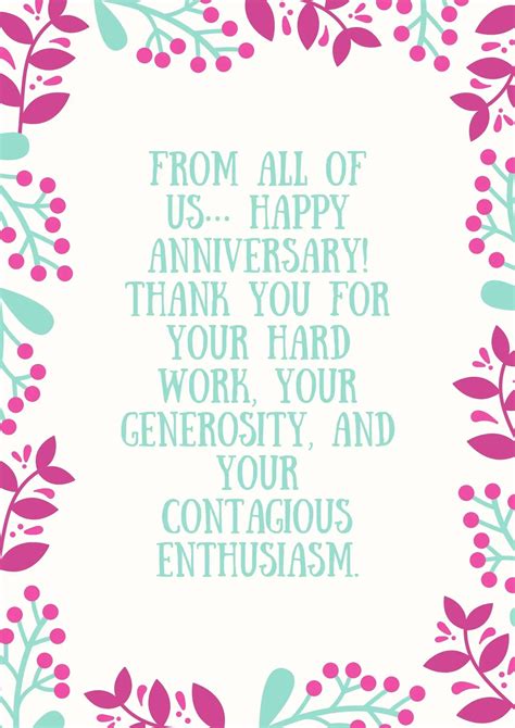From the Whole Team: Group Anniversary Messages