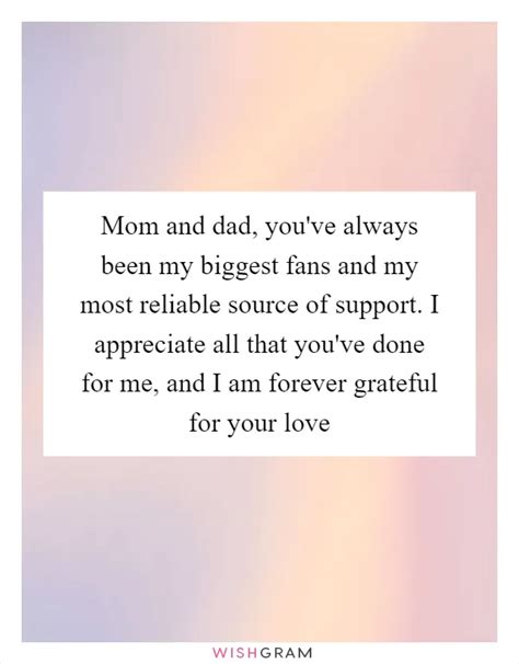 From Your Biggest Fans: Messages from Mom & Dad