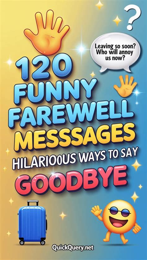 Funny & Lighthearted Farewell Messages