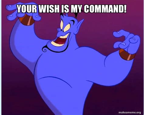 Funny & Playful "Your Wish is My Command" Messages