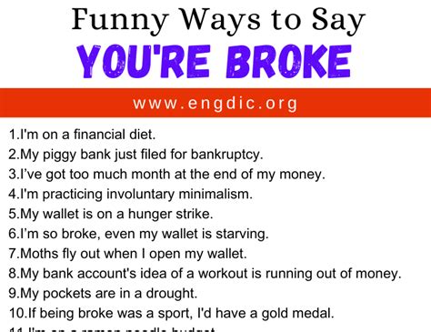 Funny & Relatable Ways to Say You're Broke