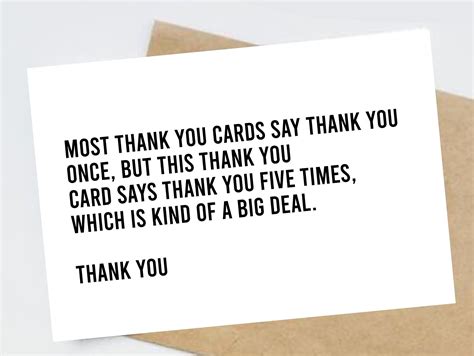 Funny & Witty Thank You Notes