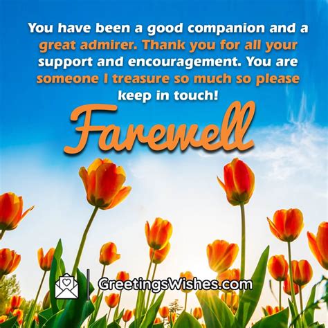 Gentle Words of Farewell and Peace