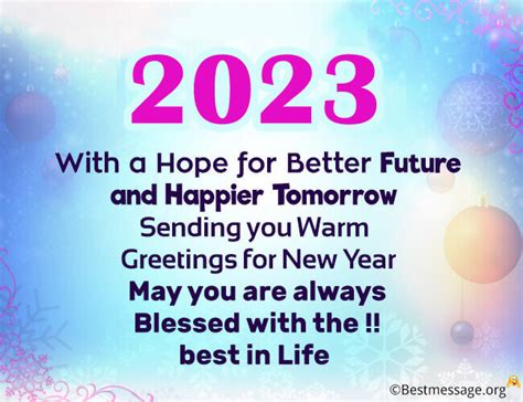 Greetings of Hope & Brightness for the Coming Year