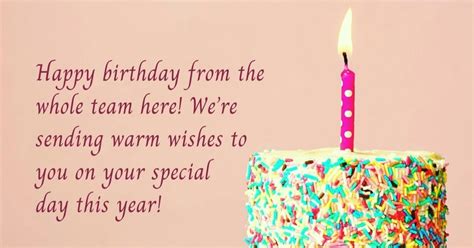 Happy Birthday Messages from the Entire Team