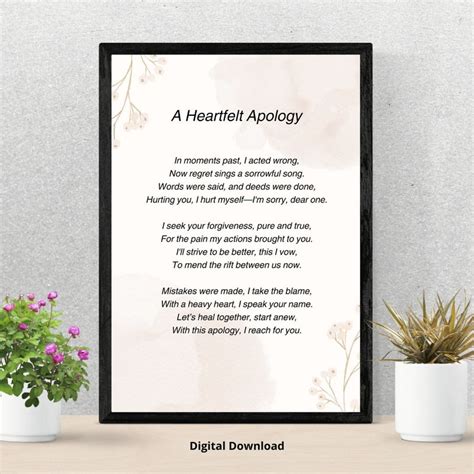 Heartfelt Apologies for Past Mistakes