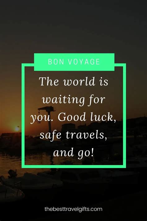 Heartfelt Bon Voyage & Safe Travels
