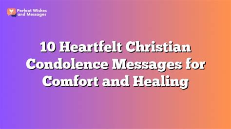 Heartfelt Comfort & Healing Wishes