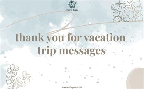 Heartfelt Messages for When the Vacation is a Memory