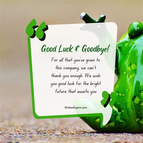 Heartfelt Messages of Farewell & Good Luck