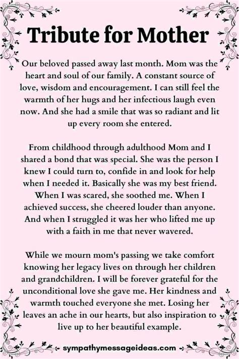 Heartfelt Messages to Write in a Tribute Card
