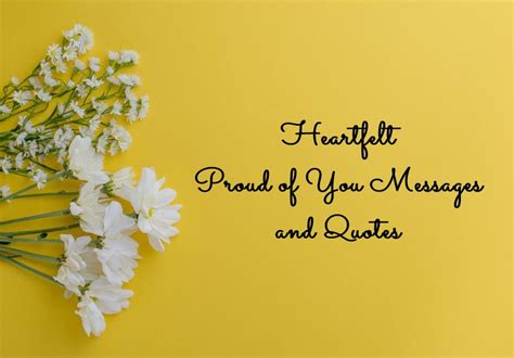 Heartfelt & Proud Messages