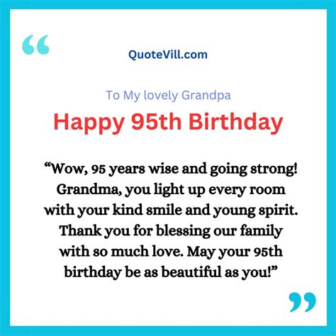 Heartfelt & Sentimental Wishes for a 95th Birthday