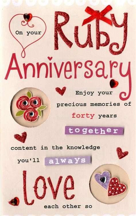 Heartfelt Wishes for a Ruby Anniversary