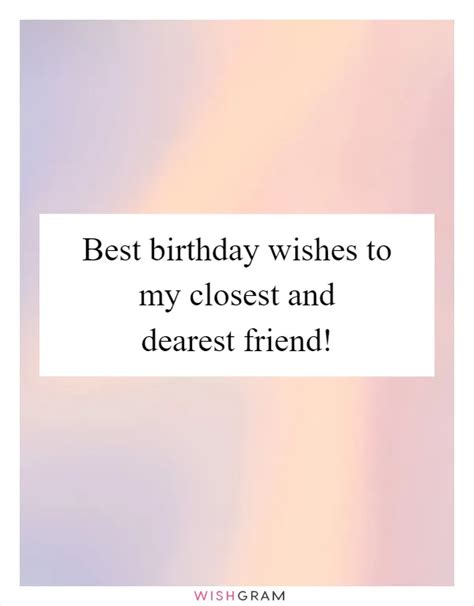 Heartfelt Wishes for Your Closest & Dearest