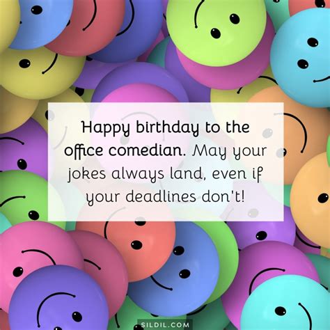 Humorous & Lighthearted Wishes: For the Office Comedian