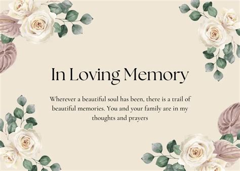 In Loving Memory & Sympathy