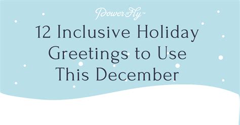 Inclusive & All-Encompassing Season's Greetings