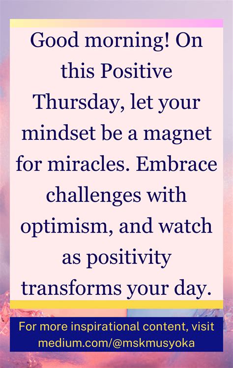 Inspiring & Motivational Thursday Messages