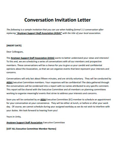 Invitations to a Conversation