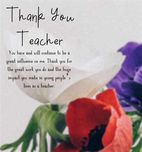 Messages for a Teacher Who Made a Lasting Impact