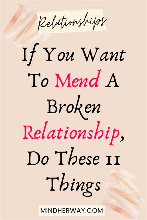 Messages for Mending a Relationship
