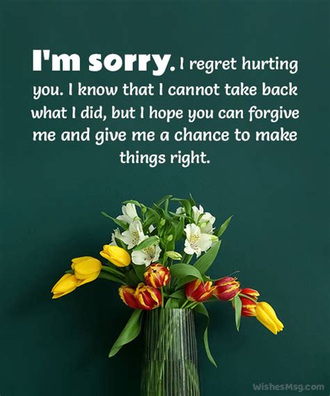Messages of Deep Apology and Regret
