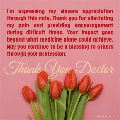 Messages of Deep Gratitude: The "Thank You, Doctor" Wish