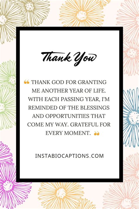 Messages of Gratitude for Another Year of Life