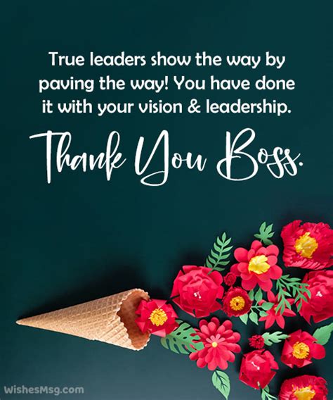 Messages Praising Their Leadership & Vision