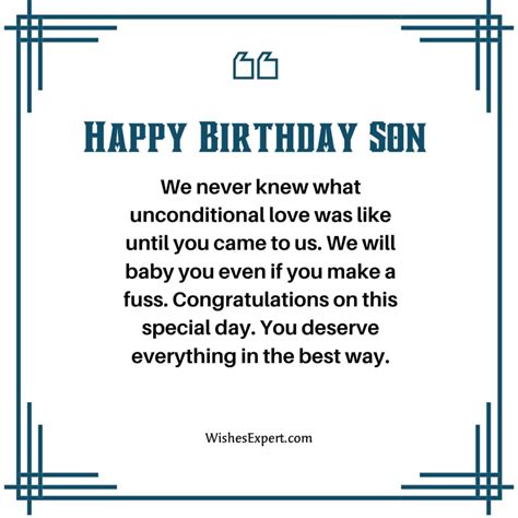 Messages That Celebrate the Son We Gained