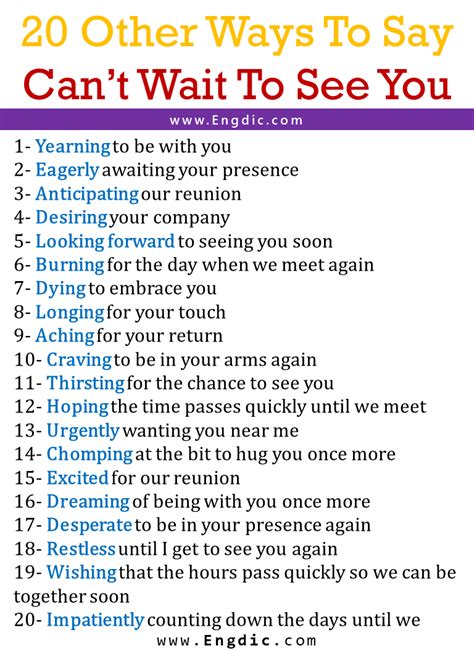 Messages That Say 'I Can't Wait to See You Again'