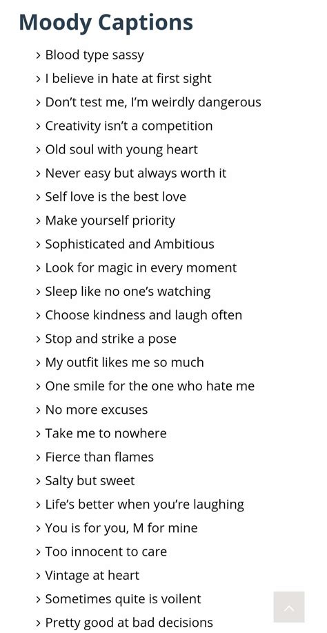 Moody Instagram Captions & Subtweets for a Public Declaration