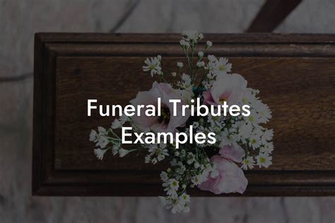 My Celebration of Life: Tributes & Farewells