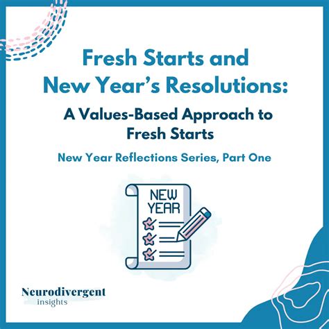 New Year's Resolutions & Fresh Starts
