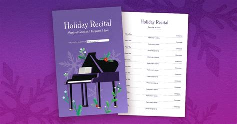 Notes for a Christmas Recital Program