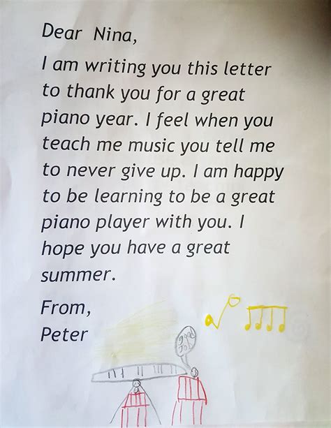 Notes from the Teacher (For Piano Students)