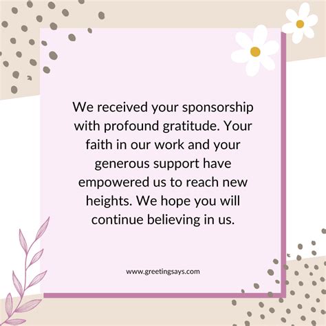 Notes of Gratitude for Donors & Sponsors