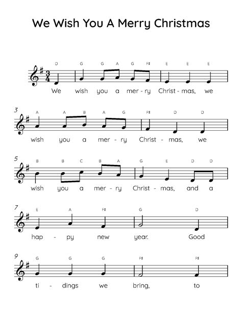 Notes of Joy: What to Write with "We Wish You a Merry Christmas" Piano Sheet Music
