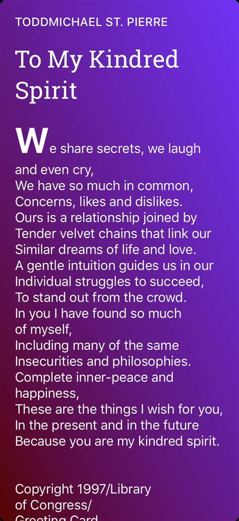 Poetic Lines for a Kindred Spirit