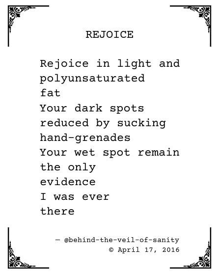 Poetic Musings from the Shadows