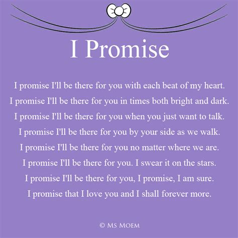 Poetic Promises for My One and Only